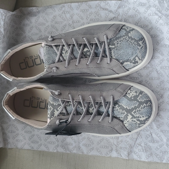 Hey Dude Shoes - HEY DUDE KARINA SILVER PYTHON